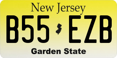 NJ license plate B55EZB