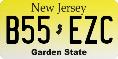 NJ license plate B55EZC