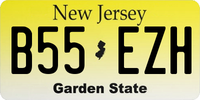 NJ license plate B55EZH