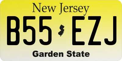 NJ license plate B55EZJ