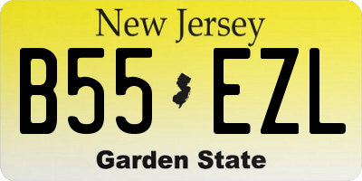 NJ license plate B55EZL