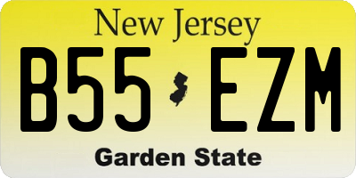 NJ license plate B55EZM