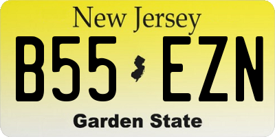 NJ license plate B55EZN