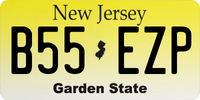 NJ license plate B55EZP