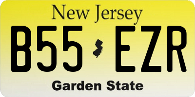 NJ license plate B55EZR