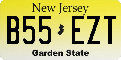 NJ license plate B55EZT