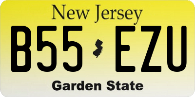 NJ license plate B55EZU