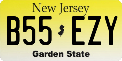 NJ license plate B55EZY