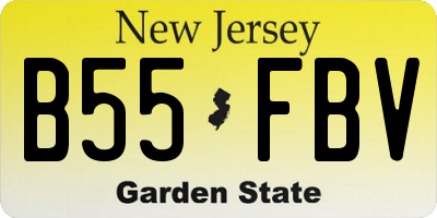 NJ license plate B55FBV