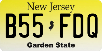 NJ license plate B55FDQ
