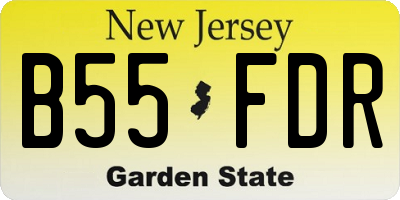 NJ license plate B55FDR
