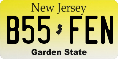 NJ license plate B55FEN