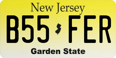 NJ license plate B55FER