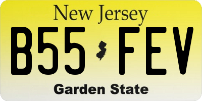 NJ license plate B55FEV