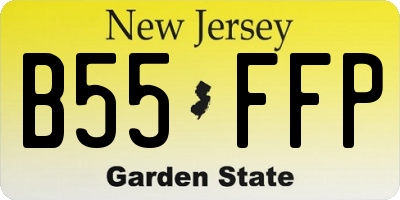 NJ license plate B55FFP
