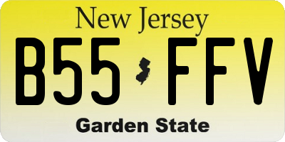 NJ license plate B55FFV
