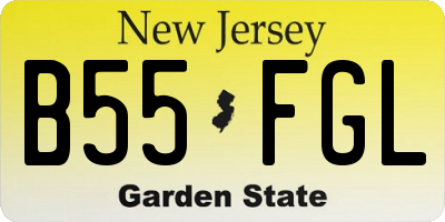 NJ license plate B55FGL