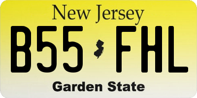 NJ license plate B55FHL
