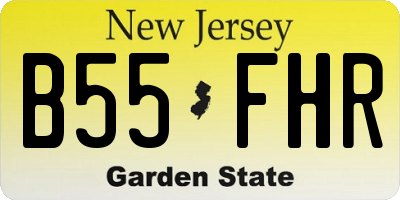 NJ license plate B55FHR