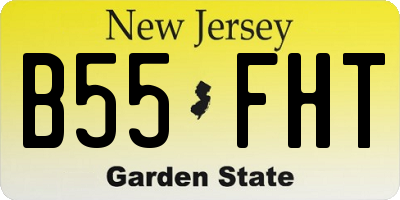 NJ license plate B55FHT