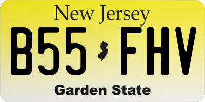 NJ license plate B55FHV