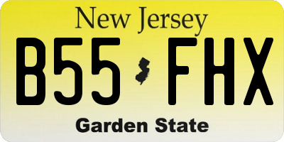 NJ license plate B55FHX