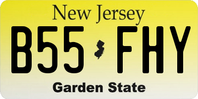 NJ license plate B55FHY