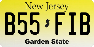 NJ license plate B55FIB