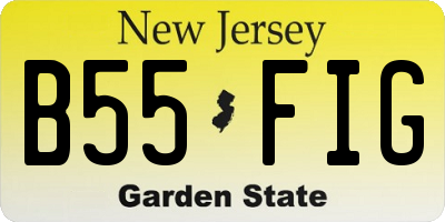 NJ license plate B55FIG