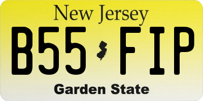 NJ license plate B55FIP