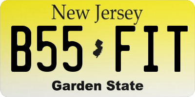 NJ license plate B55FIT
