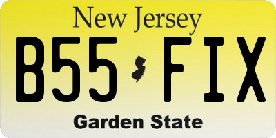 NJ license plate B55FIX