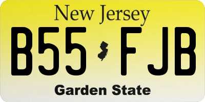 NJ license plate B55FJB