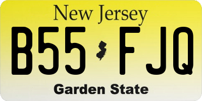 NJ license plate B55FJQ