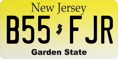 NJ license plate B55FJR