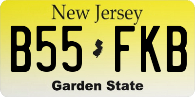 NJ license plate B55FKB