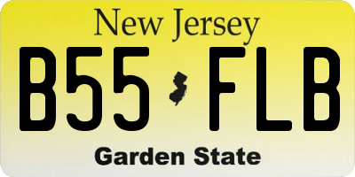 NJ license plate B55FLB