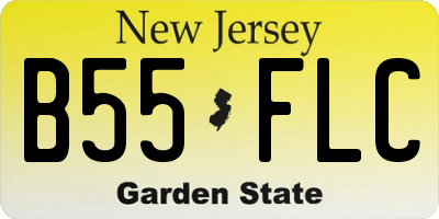 NJ license plate B55FLC