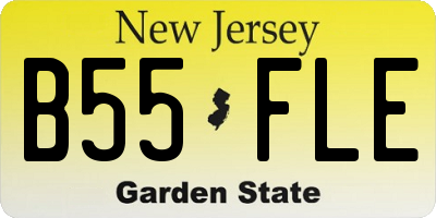 NJ license plate B55FLE