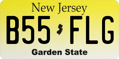 NJ license plate B55FLG