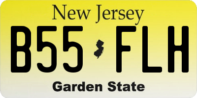 NJ license plate B55FLH