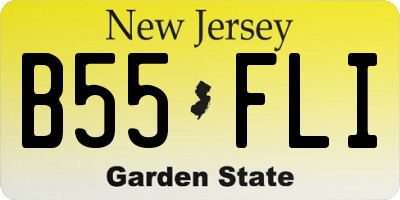 NJ license plate B55FLI