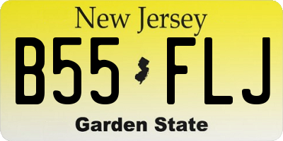 NJ license plate B55FLJ