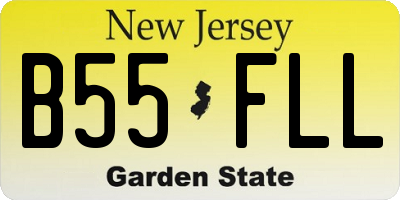 NJ license plate B55FLL