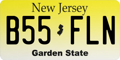 NJ license plate B55FLN