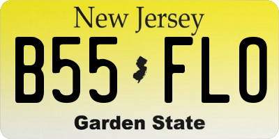 NJ license plate B55FLO