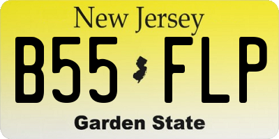 NJ license plate B55FLP