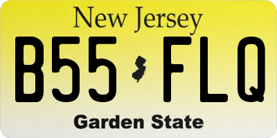NJ license plate B55FLQ