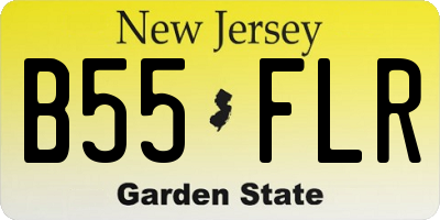NJ license plate B55FLR
