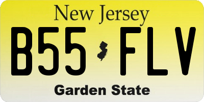 NJ license plate B55FLV
